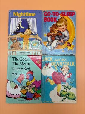 Rand McNally Junior Elf Book Lot of 4 - Vintage Children's Books - Nighttime